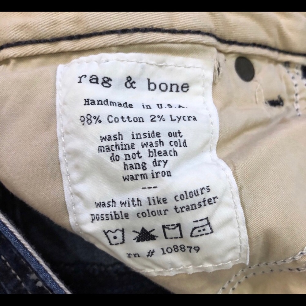 Pinstripe rag & bone skinny jeans 27 dark wash A5 - Picture 4 of 7